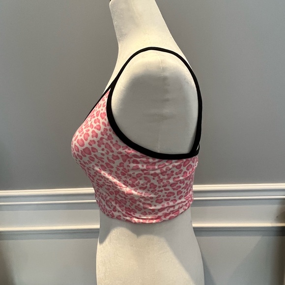 Shein Pink/white/black leopard print, crop, tank top, size XS - Picture 2 of 4